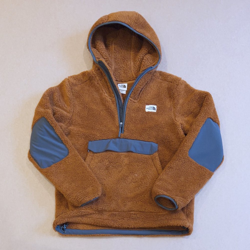 North Face fleece rust color pullover, mens small (fits women medium)